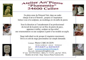 stage modelage sculpture pierre du Perigord