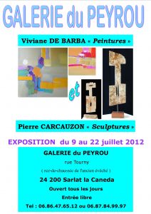 Peintures / sculptures de V de Barba et Pierre Carcauzon